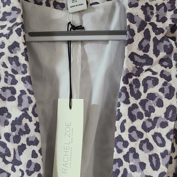 Rachel Zoe open-front blazer in a cream and lavender leopard print *NWT* - Picture 12 of 14